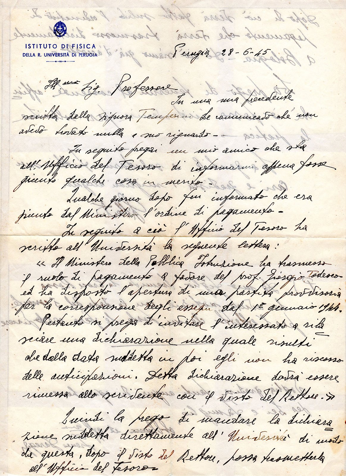 Famiglia Todesco – Banzi Lettere durante l’anno di clandestinità 1944-1945 - Foto-varie